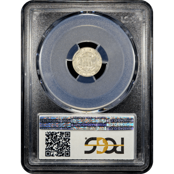 1862 Three Cent Silver (3CS) SLAB Image