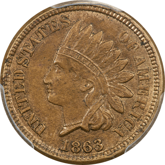1863 Indian Cent (1c) Obverse Image