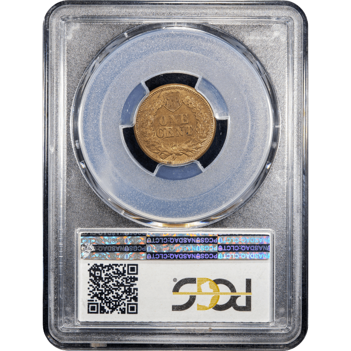 1863 Indian Cent (1c) Reverse Slab Image