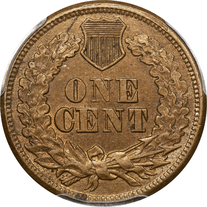 1863 Indian Cent (1c) Reverse Image