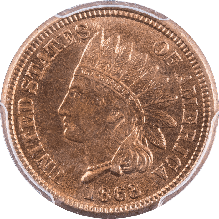 1863 Indian Cent (1c) Obverse Image