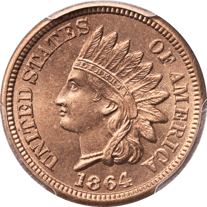 1864 Copper-Nickel Indian Cent (1c) Obverse Image