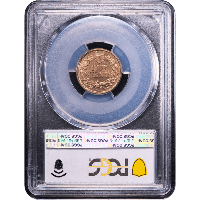 1864 Copper-Nickel Indian Cent (1c) Reverse Slab Image