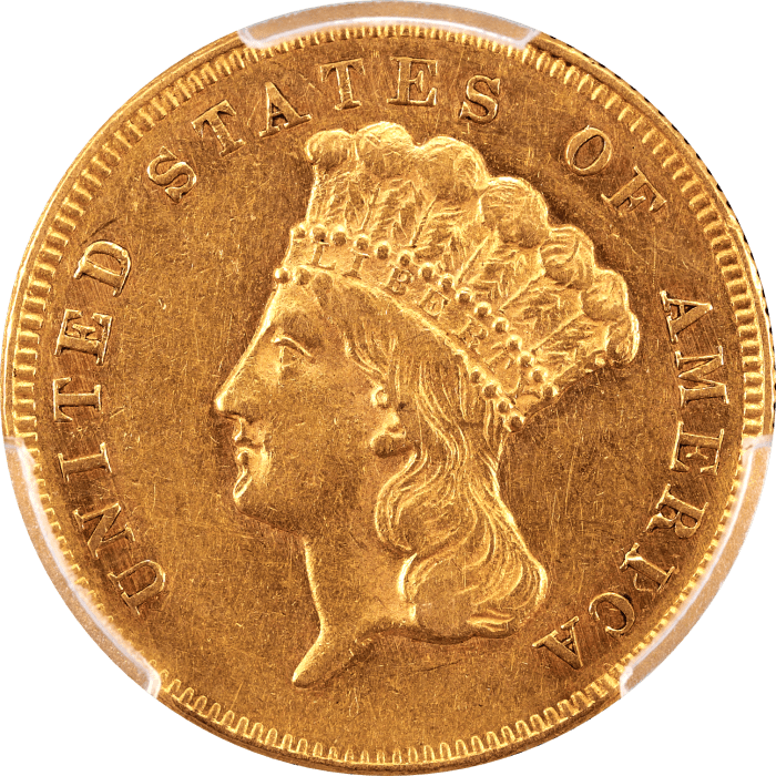 1864 Gold Three Dollar ($3) Obverse Image