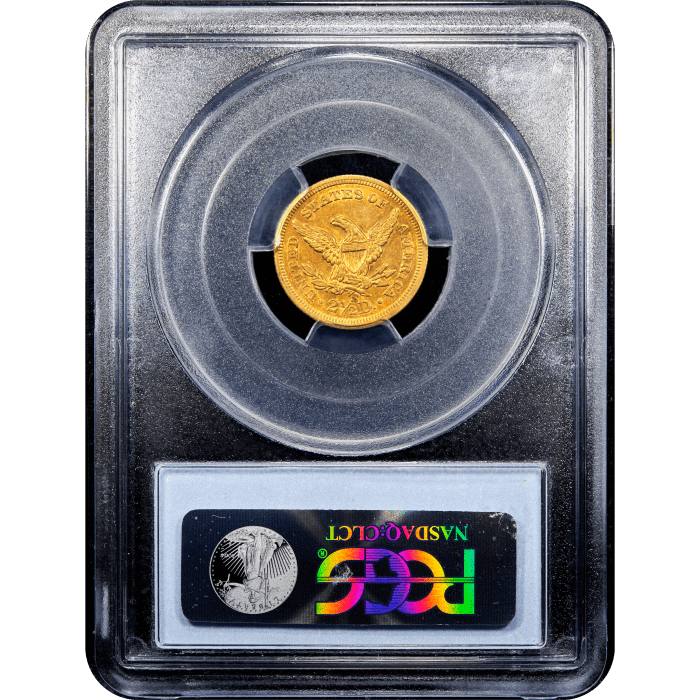 1865-S Liberty Quarter Eagle ($2.50) Reverse Slab Image