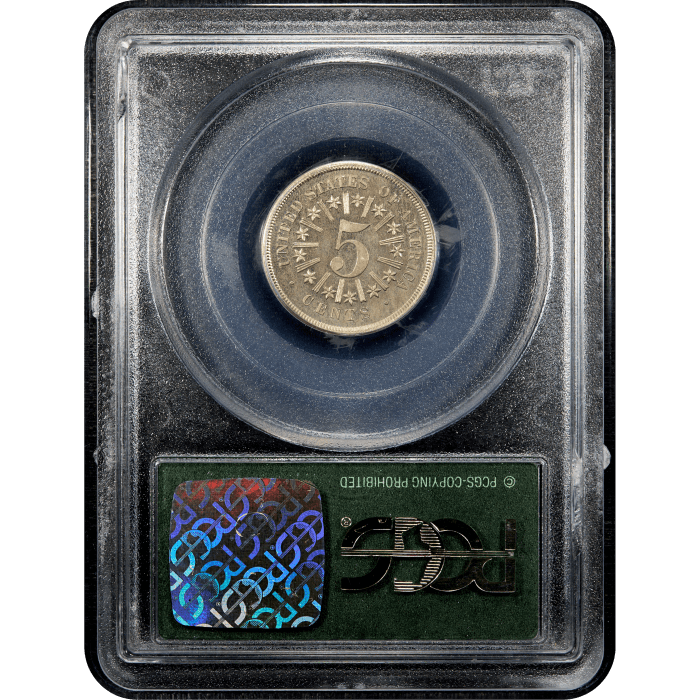 1866 Pattern Nickel (5c) J-473 OGH Reverse Slab Image