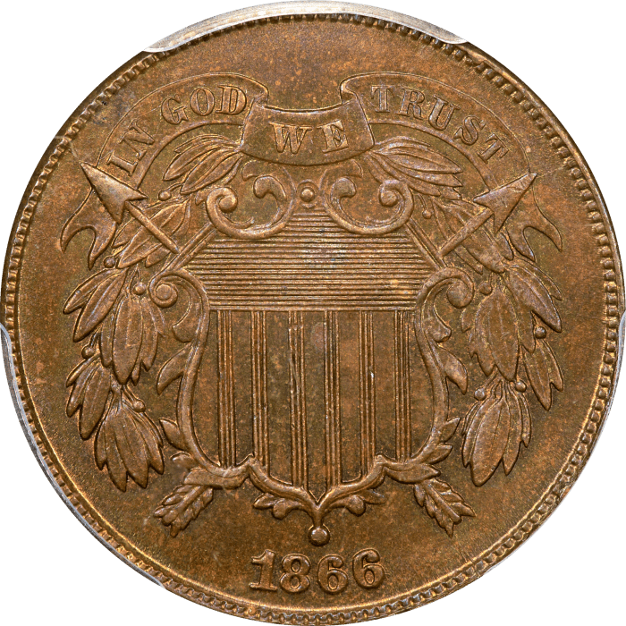 1866 Two Cents (2c) Obverse Image