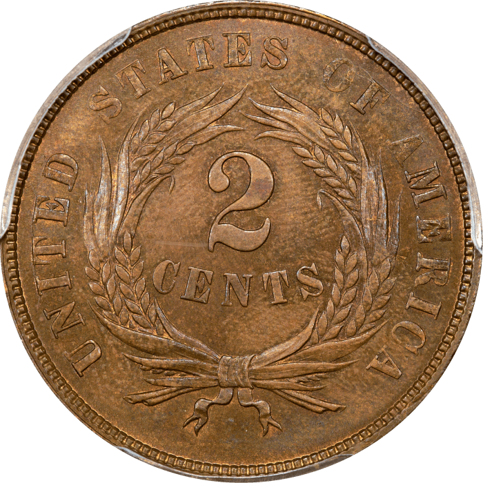 1866 Two Cents (2c) REVERSE Image