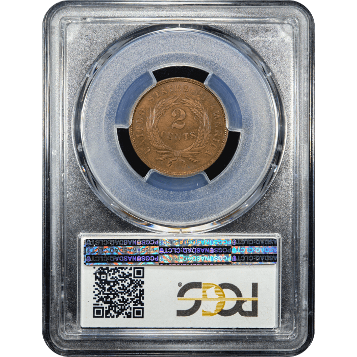 1866 Two Cents (2c) SLAB Image