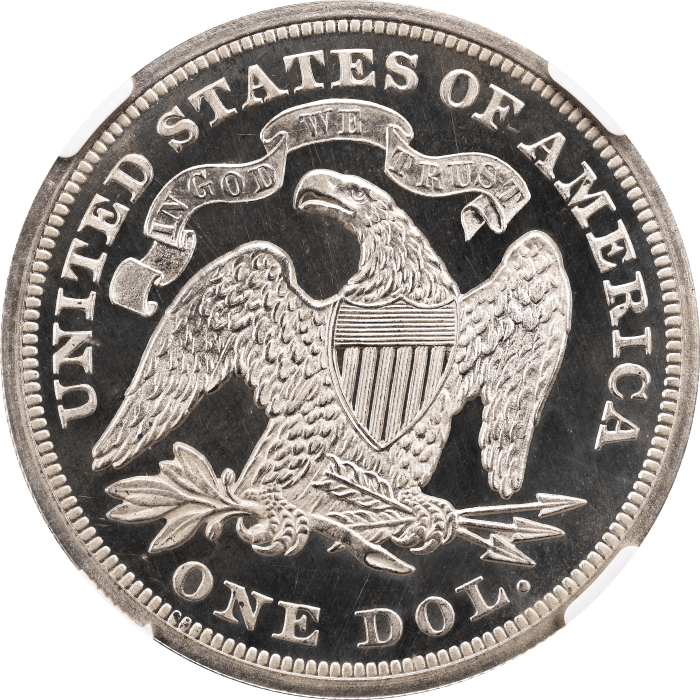 1867 Seated Liberty Dollar ($1) Reverse Image