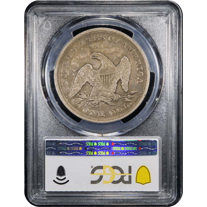1867 Seated Liberty Dollar ($1) Reverse Slab Image