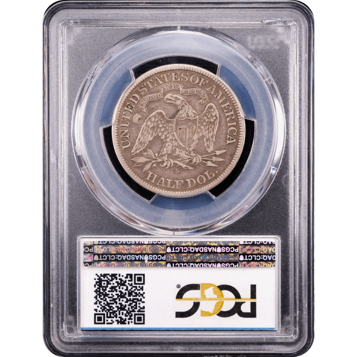 1868-S Seated Liberty Half Dollar (50c) Reverse Slab Image
