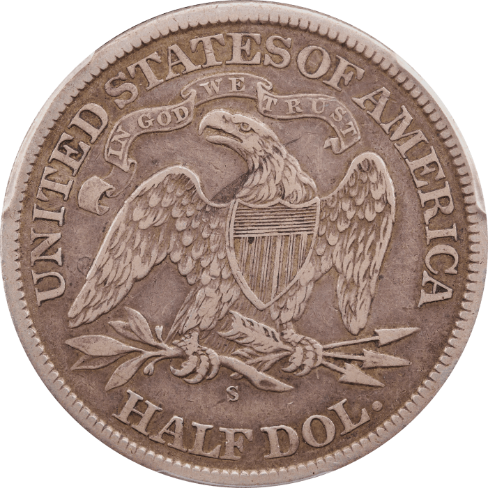 1868-S Seated Liberty Half Dollar (50c) Reverse Image