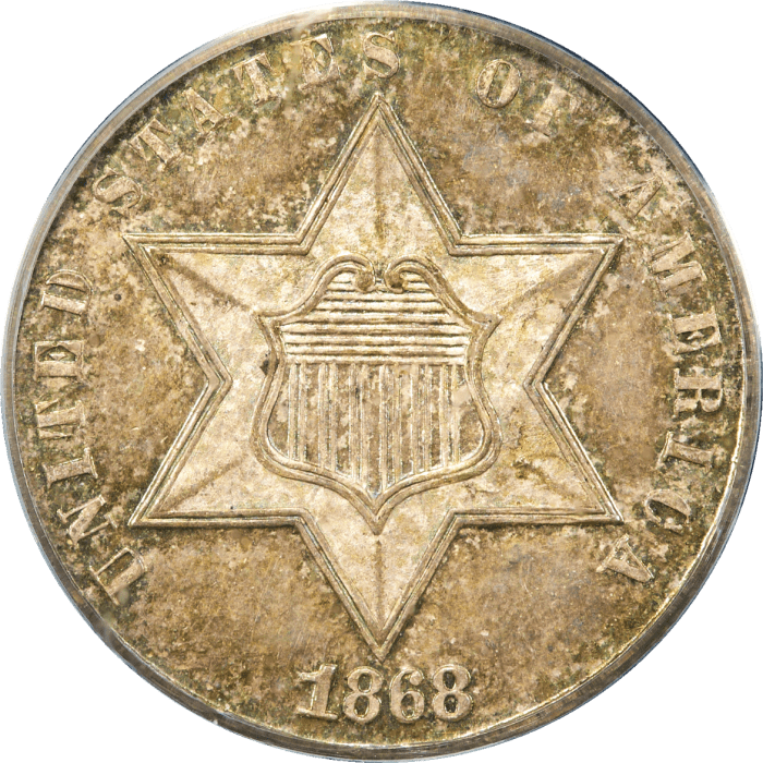 1868 Three Cent Silver (3CS) OBVERSE Image