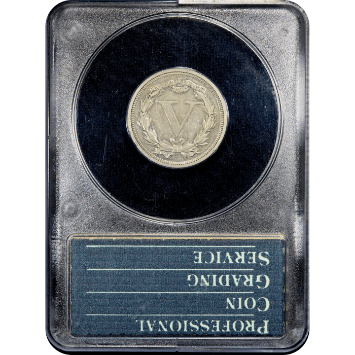 1869 Pattern Nickel (5c) J-684 Rattler Reverse Slab Image