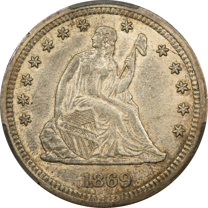 1869-S Seated Liberty Quarter (25c) OBVERSE Image