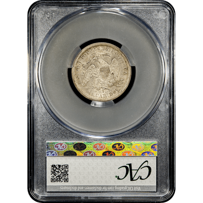 1869-S Seated Liberty Quarter (25c) SLAB Image