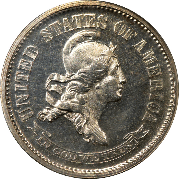 1869 Standard Silver Pattern Dime (10c) J-696 OGH OBVERSE Image