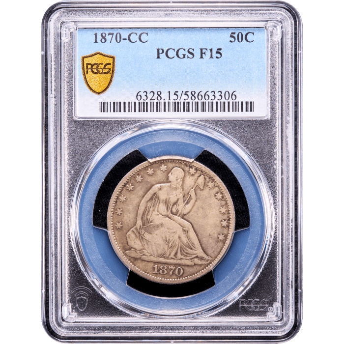 1870-CC Seated Liberty Half Dollar (50c) Obverse Slab Image