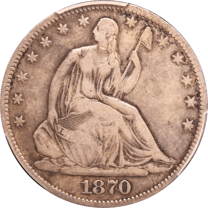 1870-CC Seated Liberty Half Dollar (50c) Obverse Image