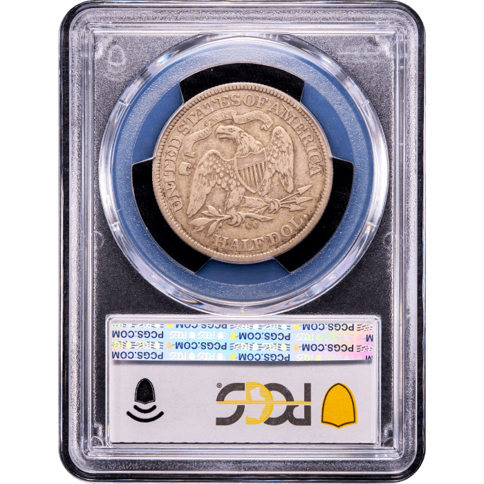 1870-CC Seated Liberty Half Dollar (50c) Reverse Slab Image