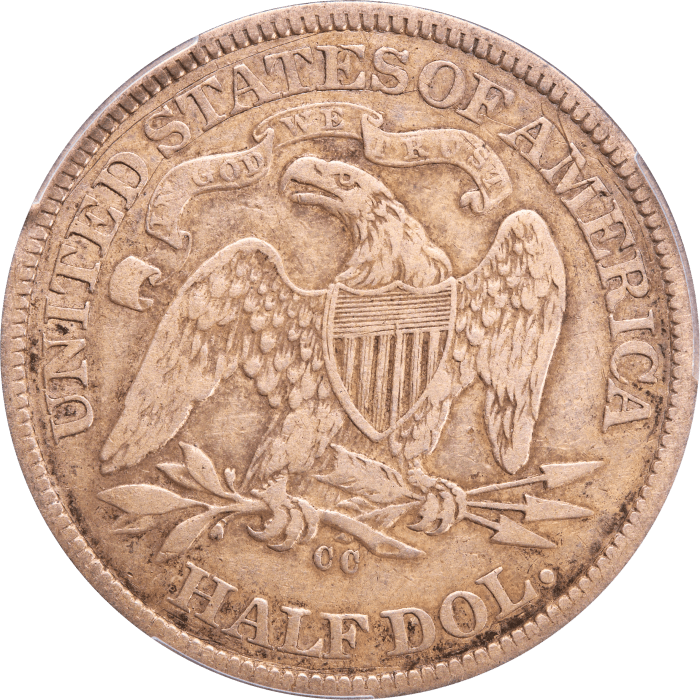 1870-CC Seated Liberty Half Dollar (50c) Reverse Image