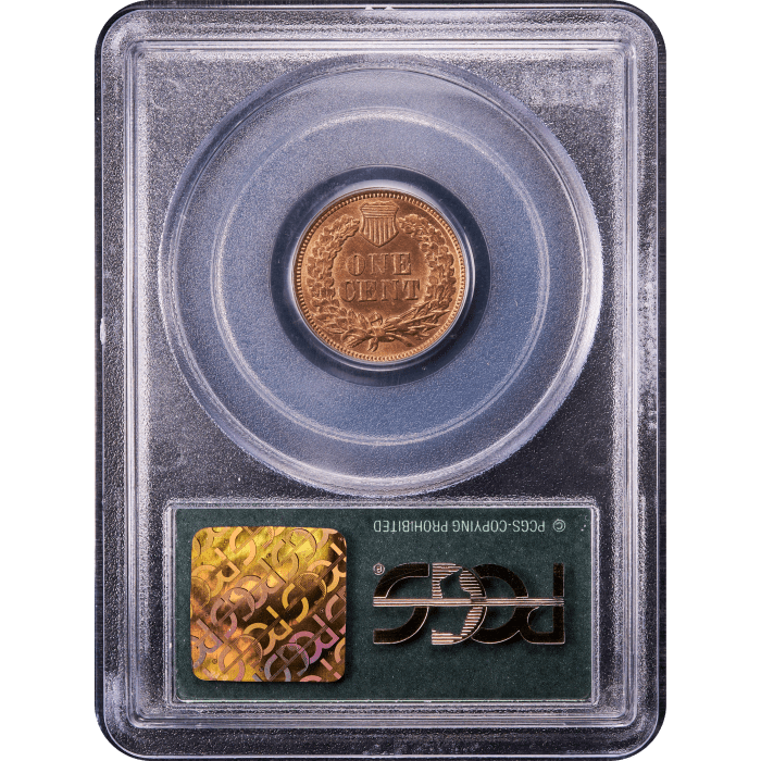 1870 Indian Cent (1c) OGH Reverse Slab Image