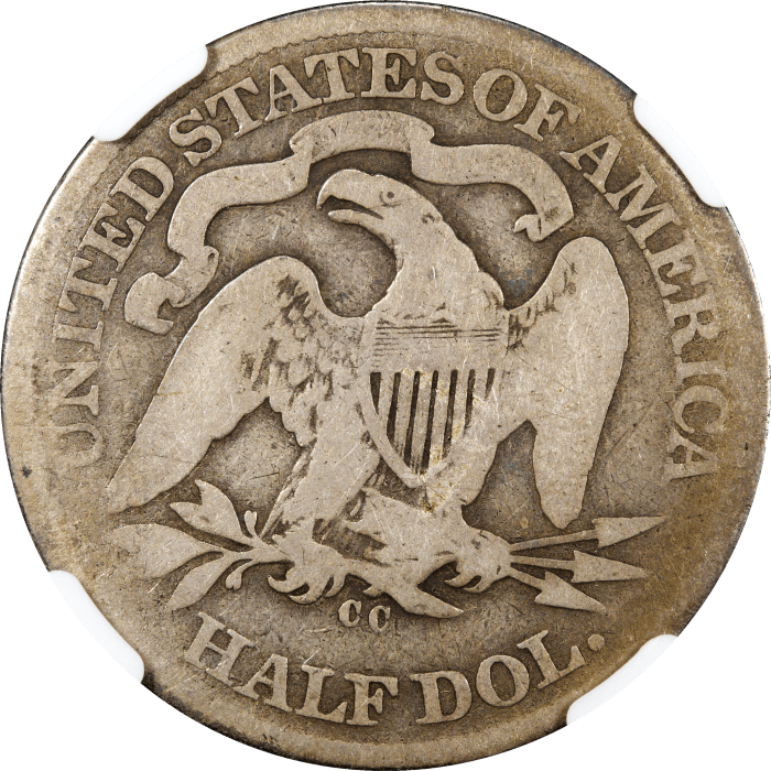 1871-CC Seated Liberty Half Dollar (50c) Reverse Image