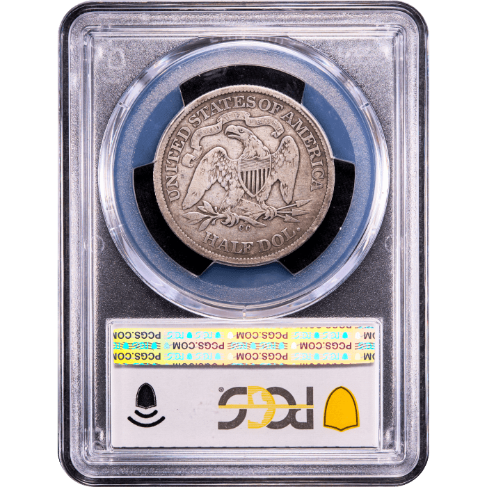 1871-CC Seated Liberty Half Dollar (50c) Reverse Slab Image