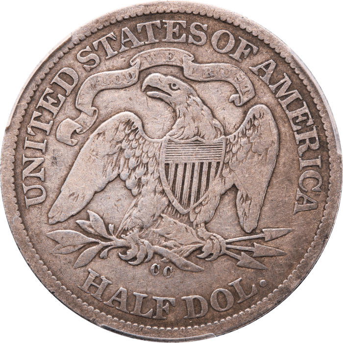 1871-CC Seated Liberty Half Dollar (50c) Reverse Image