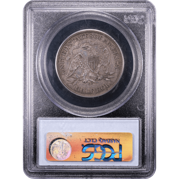 1871-CC Seated Liberty Half Dollar (50c) Reverse Slab Image