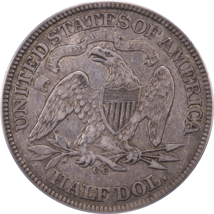 1871-CC Seated Liberty Half Dollar (50c) Reverse Image