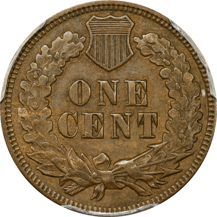 1871 Indian Cent (1c) REVERSE Image