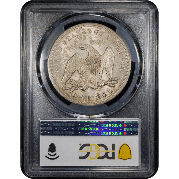 1871 Seated Liberty Dollar ($1) Reverse Slab Image