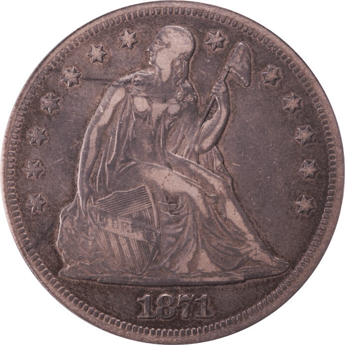1871 Seated Liberty Dollar ($1) Obverse Image