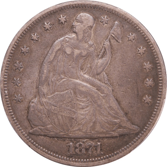 1871 Seated Liberty Dollar ($1) Obverse Image