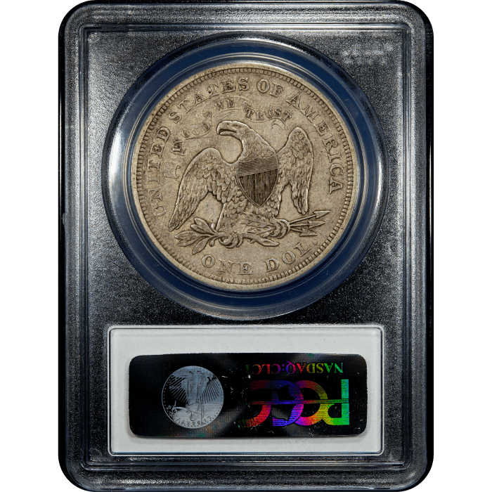 1871 Seated Liberty Dollar ($1) Reverse Slab Image