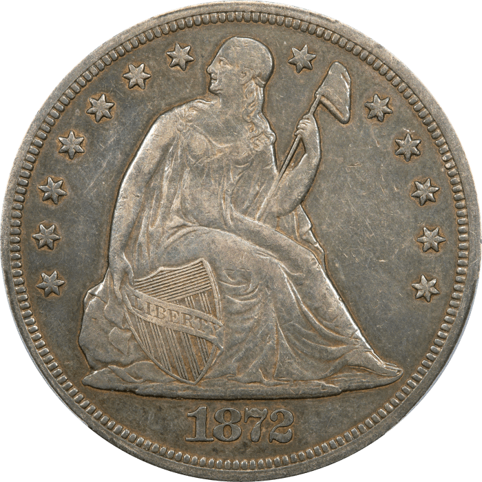 1872-CC Seated Liberty Dollar ($1) Obverse Image