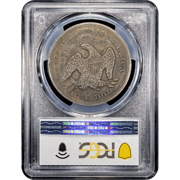 1872-CC Seated Liberty Dollar ($1) Reverse Slab Image