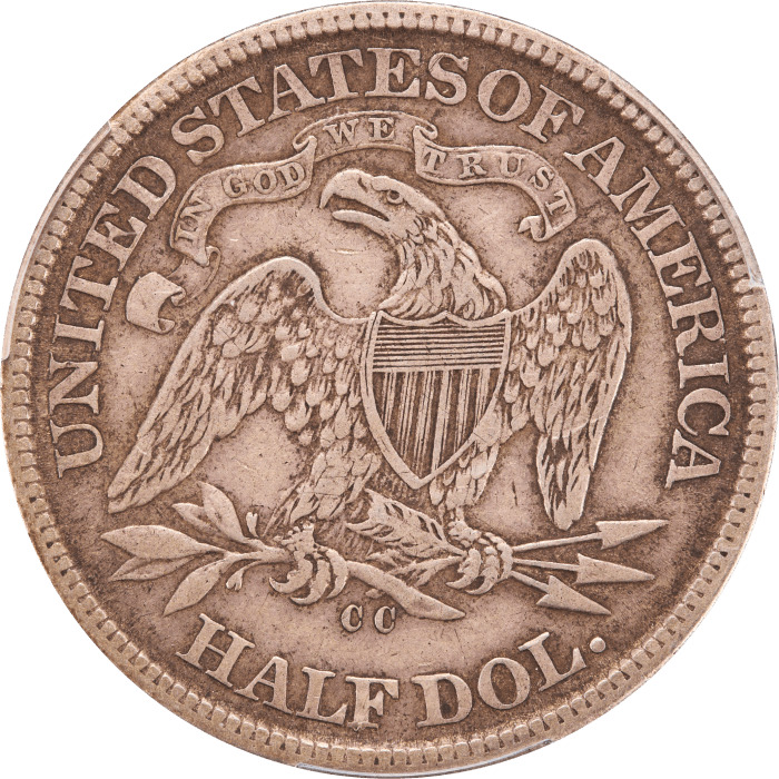 1872-CC Seated Liberty Half Dollar (50c) Reverse Image