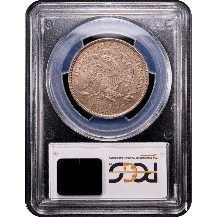 1872-S Seated Liberty Half Dollar (50c) Reverse Slab Image