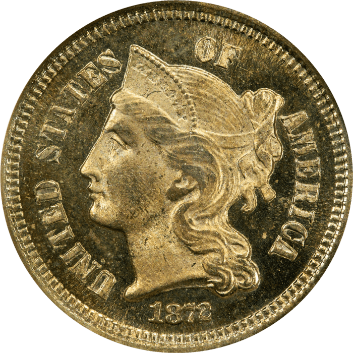 1872 Three Cent Nickel (3CN) OBVERSE Image