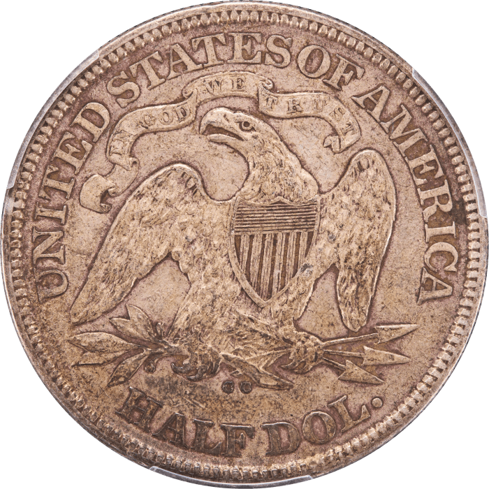 1873-CC Seated Liberty Half Dollar (50c) No Arrows REVERSE Image