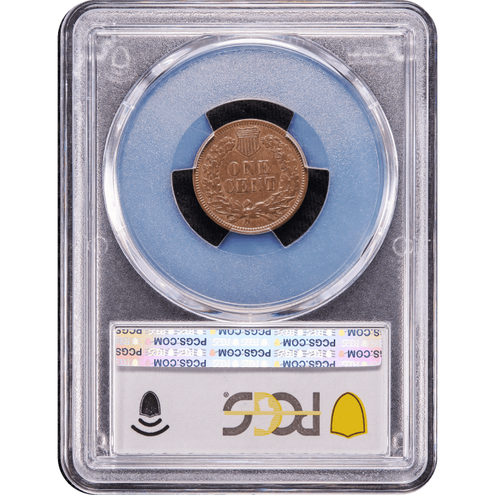 1873 Indian Cent (1c) Doubled Liberty Reverse Slab Image