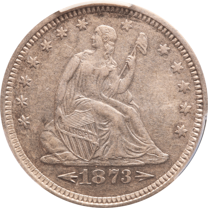 1873-S Seated Liberty Quarter (25c) Arrows Obverse Image