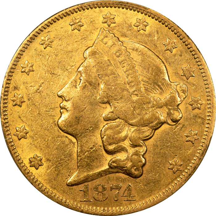 1874-CC Liberty Gold Double Eagle ($20) Obverse Image