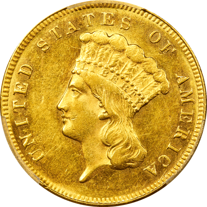 1874 Gold Three Dollars ($3) OBVERSE Image