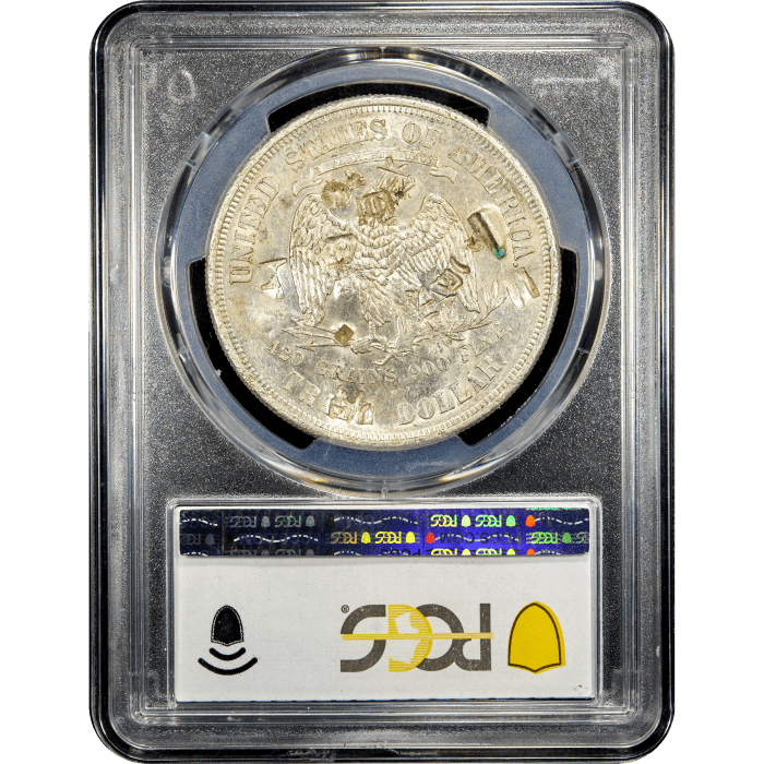 1874-S Trade Dollar ($1) Chopmarked Reverse Slab Image