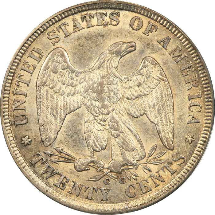 1875-CC Twenty Cents (20c) OGH REVERSE Image