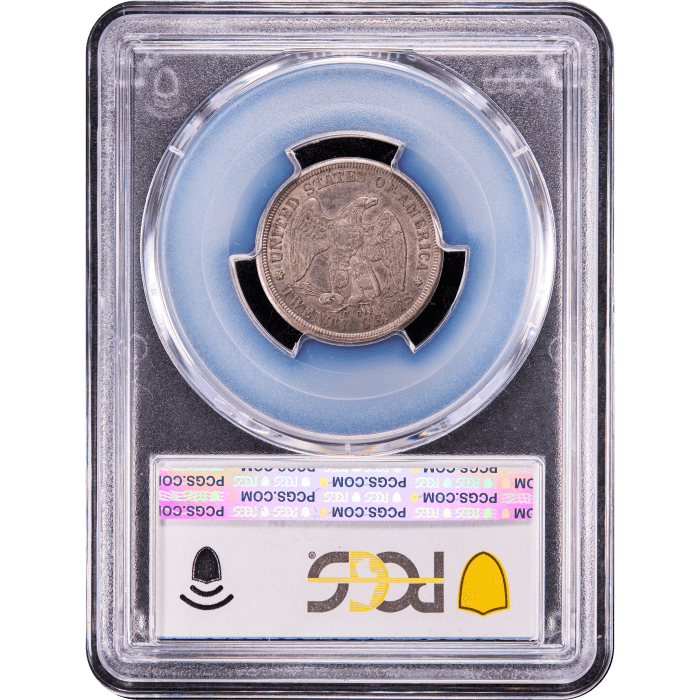 1875-CC Twenty Cents (20c) Reverse Slab Image